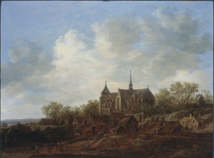 Jan Josephsz van Goyen - Dorflandschaft mit gotischer Kirche