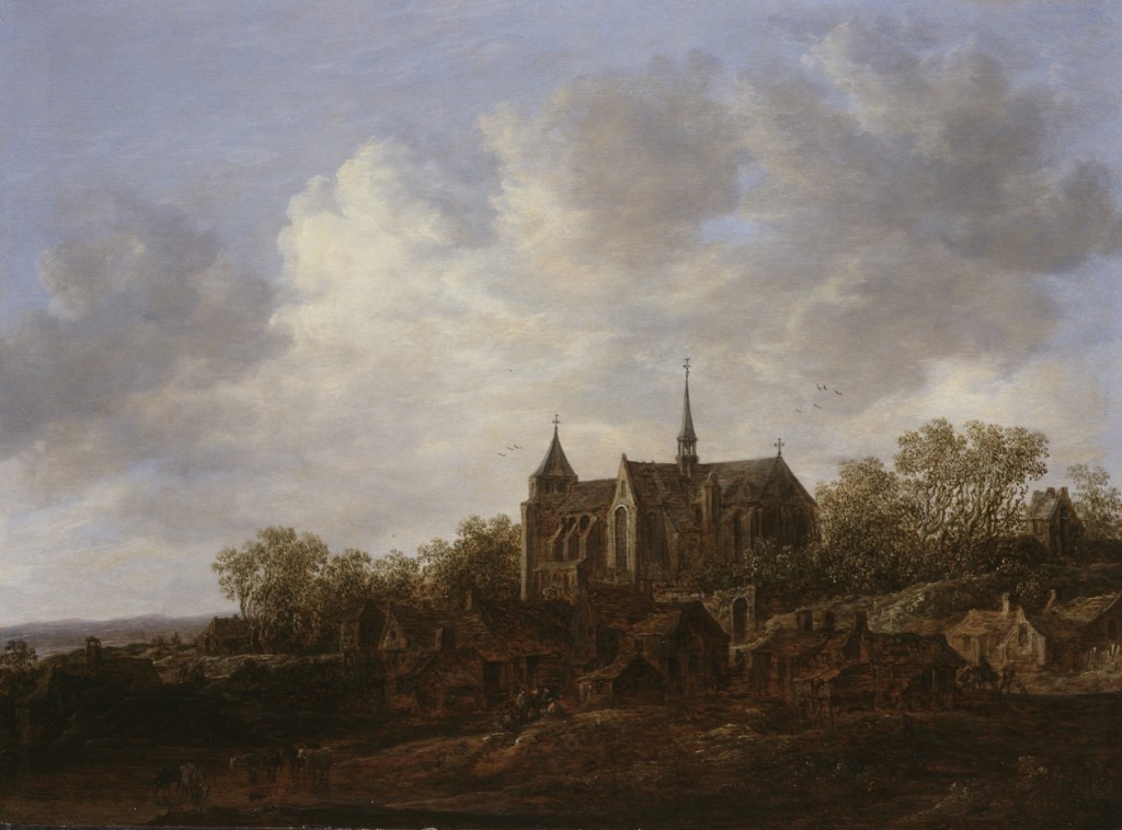 Jan Josephsz. van Goyen - Dorflandschaft mit gotischer Kirche